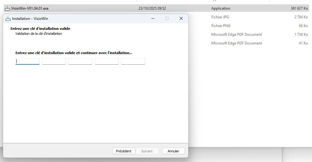 Capture d'écran de l'étape en question