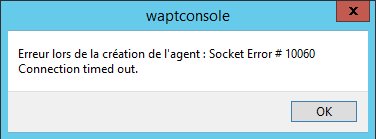 Lors de la création du packet pour les postes clients